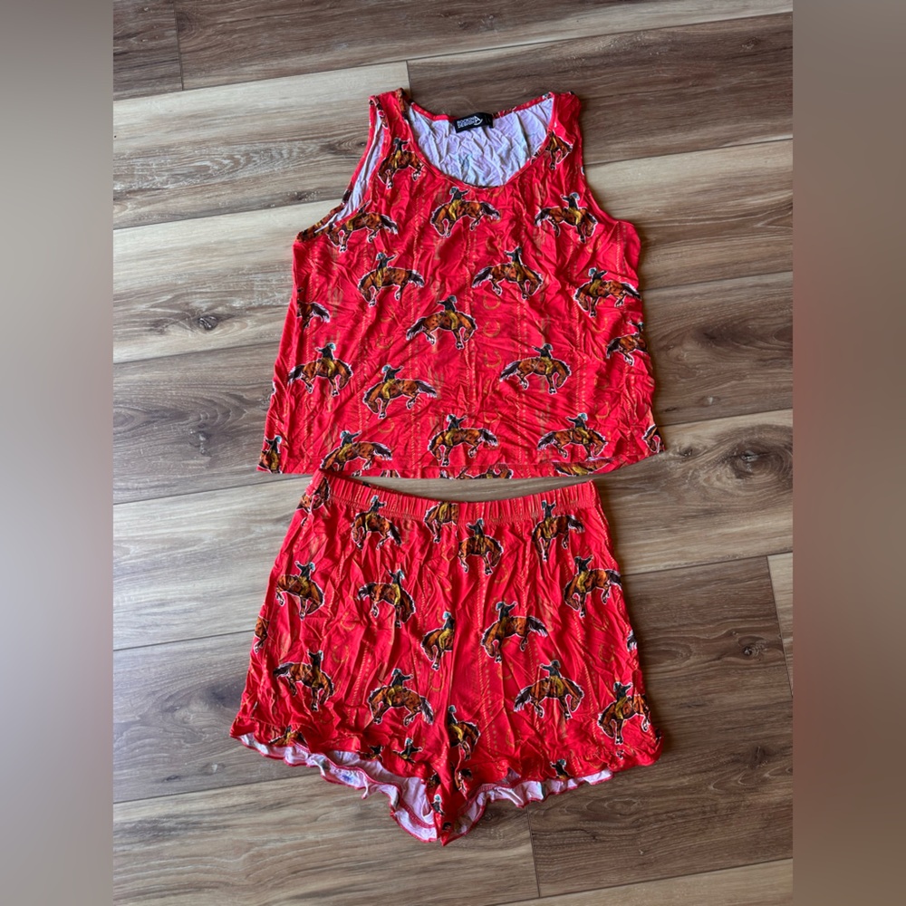 Women's Western Red Sleepwear Set